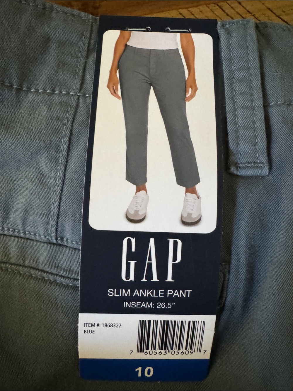 NWT GAP Women’s Size 10 Slim Ankle Pants Blue 26.5” Inseam